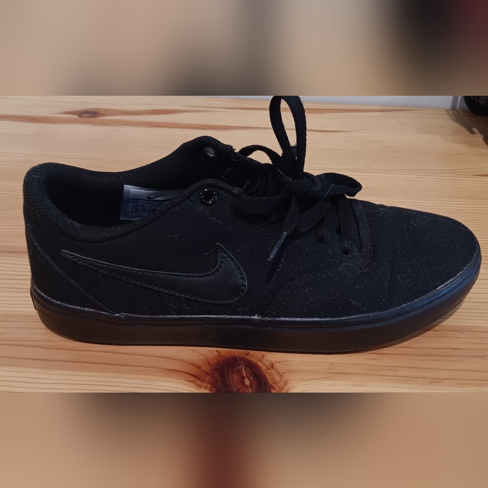 Nike, black on black, women's size 8.5 shoe